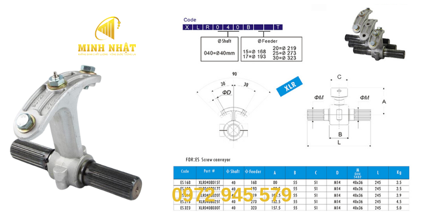 khớp nối vít tải 219 273