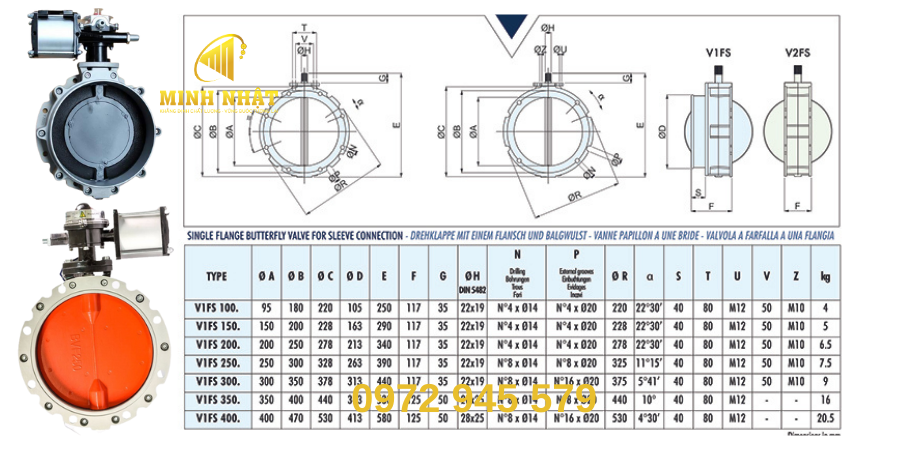 van bướm khí nén xả nước DN100 DN150